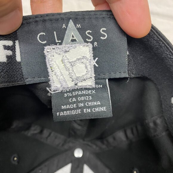 Precise Baseball Hat Cap Stretch Fit Fits Small-Medium S-M Black Embroidered - Picture 8 of 8